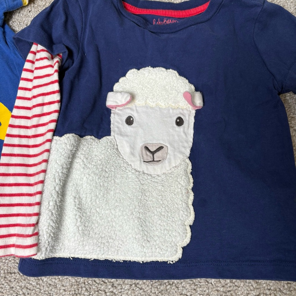 Mini Boden Lamb and Banana Yellow Long Sleeve Shirts 18-24 Months - Picture 4 of 10
